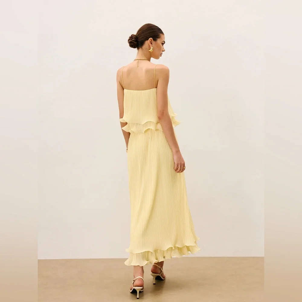 Commense Pleated Layered Ruffle Skirt Set - Picture 3 of 13